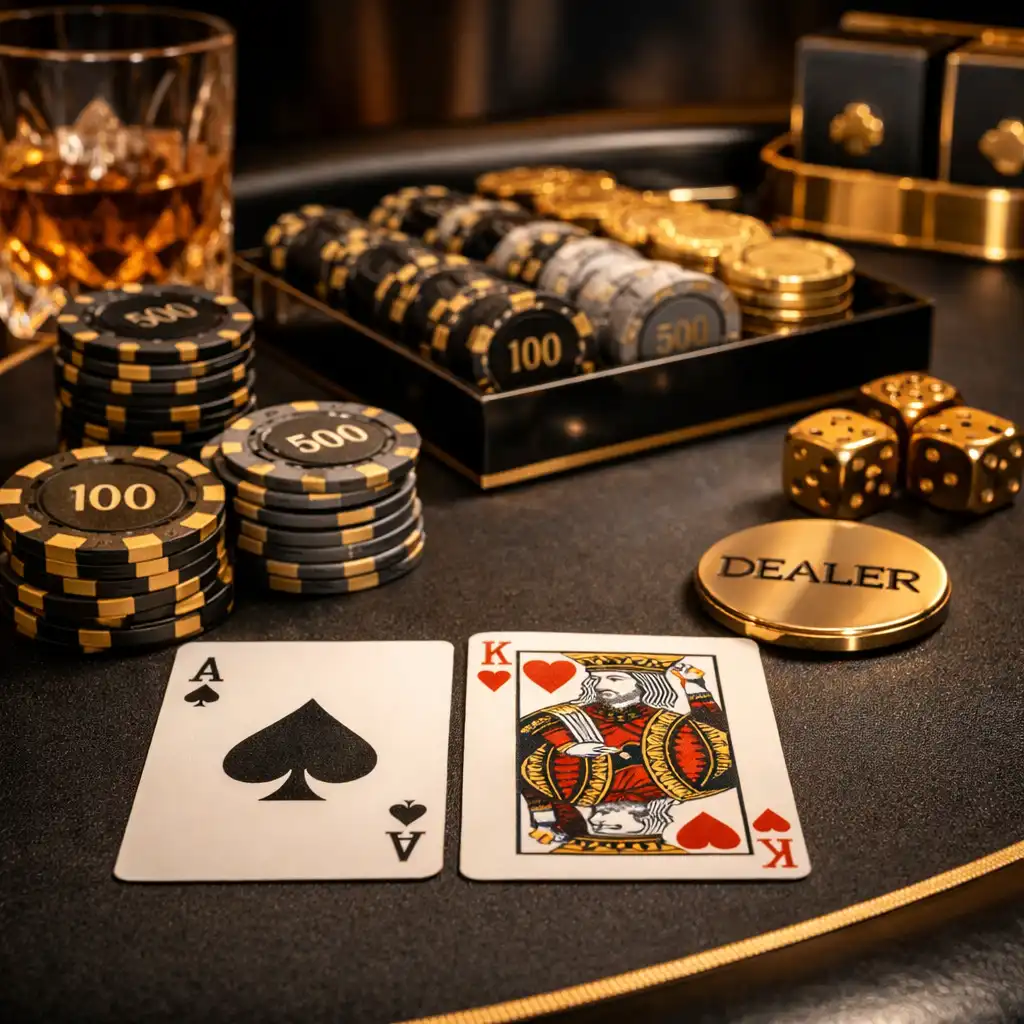 Profesjonalny stół pokerowy przygotowany na elegancki wieczór eventowy