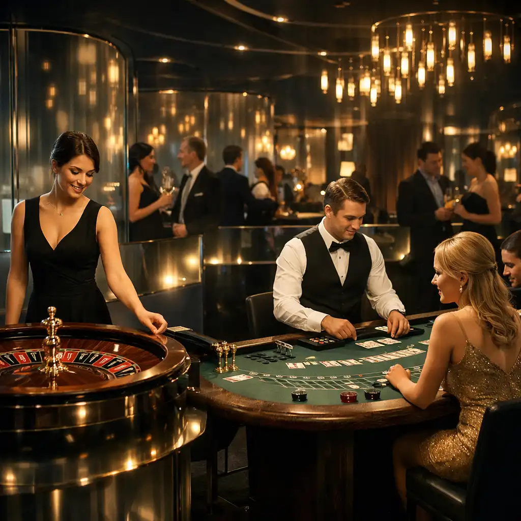 Stylowy wieczór eventowy z ruletką i blackjackiem w eleganckiej oprawie